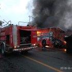  Producto de choque se ambos vehículos se incendiaron en el sitio.  