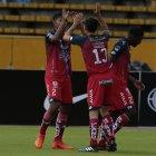  Segovia de El Nacional festeja el gol ante San Jose de Oruro en el estadio Atahualpa. 22 de febrero del 2018 