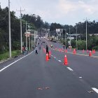  Los manifestantes se reunieron en el Obelisco de Machachi.  