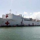  El buque hospital arribó el pasado sábado a las costas de Esmeraldas. 