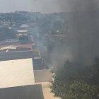  El incendio también fue reportado desde redes sociales.  