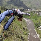  Referencial. El puenting se practica sobre todo en la ciudad de Baños.  