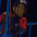  Joselyn Encalada sufrió un incidente en medio de la competencia. 