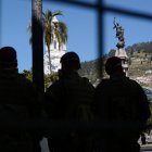 Durante el evento estuvieron autoridades municipales resguardadas por uniformados.