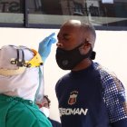 Los jugadores del Deportivo Quito se sometieron a la prueba PCR en el complejo de los chullas.