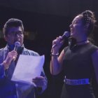 Gerardo Morán junto a La Toquilla en los ensayos del concierto