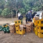 Las cervezas que la policía decomisó.