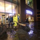 El Pomasqui Plaza se vio afectado por el deslizamiento.