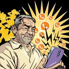 El hombre recibe mensajes a todas horas.