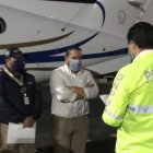 Bucaram, a su llegada al país.