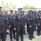 Miembros de la UMO durante la ceremonia de aniversario de esta unidad.