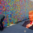 A Trump le construyeron su muro soñado, pero en regalo es, en realidad, una pesadilla.