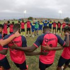 El cuerpo técnico del Delfín integrado por Zazhú y Tursi le pide al Todopoderoso que todo sea éxitos durante los partidos.