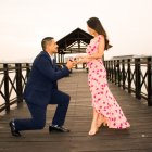 El teniente coronel y su novia en un momento espcial de sus vidas.