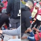 La mujer tuvo la ayuda de las personas que transitaban por la calle.