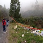 En varios puntos de Nono se encontró basura y escombros.