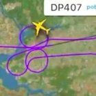 Dos pilotos, investigados por hacer este dibujo con la ruta de su Boing 737