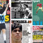 Diario Extra, Marca dedicaron gran parte de su portada al 'Pelusa'.