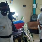 Los restos del marino fueron velados en su natal Montalvo con los debidos honores de la institución.