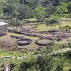 Algunas de las estructuras de la plaza son en forma circular.