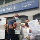 Plantón por suspensión de servicio de agua.