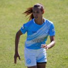 Mara Gómez y su primer partido oficial.