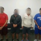 los sospechosos detenidos luego de la riña en la que murió un hombre.
