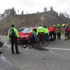 El accidente ocurrió en la curva de San Andrés, en Guano, Chimborazo.