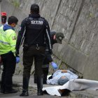 El cuerpo permaneció en el lugar por alrededor de dos horas.