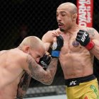 El luchador José Aldo (derecha) ante Marlon Vera consiguió su primera victoria en la categoría peso gallo.