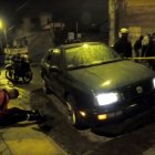 Los detenidos al parecer robaban en este vehículo a los transeúntes.