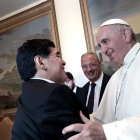 Diego Maradona y el papa Francisco tuvieron varios encuentros entre 2014, 2015 y 2016.