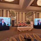 El empresario Álvaro Noboa participó de una rueda de prensa virtual hoy, 7 de enero de 2021, en Guayaquil.