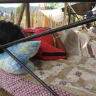 La adolescente muestra cómo quedó dormida en un sueño profundo durante cuatro horas en la casa de su tía.