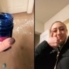 Nicole, la joven que se desquitó con su ex.