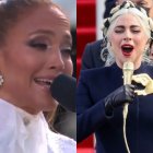Jennifer López y Lady Gaga, durante la posesión del presidente estadounidense.