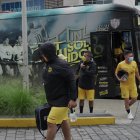 Barcelona entrenó por primera vez en el complejo Galácticos de Los Bajos, Manabí.