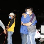 Los pescadores llegaron hasta el muelle del Club Náutico a las 21:00 aproximadamente.