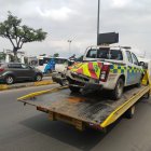 Un vehículo de la Autoridad de Tránsito  Municipal.