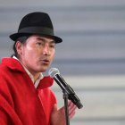 Leonidas Iza, líder del movimiento indígena.