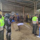 Conmoción causó la balacera que dejó un acribillado. La policía llegó para iniciar investigaciones.