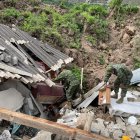 En este estado quedaron algunas casas a causa del deslizamiento.