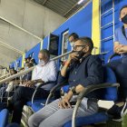 El DT Gustavo Alfaro estuvo en el estadio Jocay tomando apuntes del duelo Manta-Barcelona, por la LigaPro 2021.