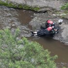 La extracción del cuerpo de la quebrada duró aproximadamente 3 horas.