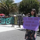 Mujeres trans participaron de la marcha por el 8 de marzo.