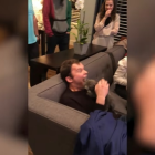 Momento de cuando recibió la sorpresa Ivan Pavlun.