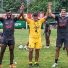 Fabián Bustos estuvo presente en el entrenamiento del 27 de marzo de Barcelona.
