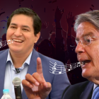 Andrés Aruaz y Guillermo Lasso se dedican letras en redes sociales.