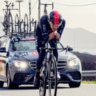 Richard Carapaz durante la prueba de contrarreloj con la que inició la Vuelta a País Vasco.