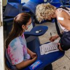 Cynthia Viteri ejerció su derecho al voto.